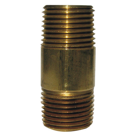 JMF NIPPLE 1/4""X2"" RD BRS 48991